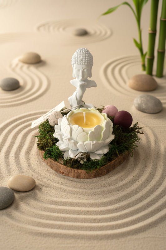 Support à bougie - composition ZEN