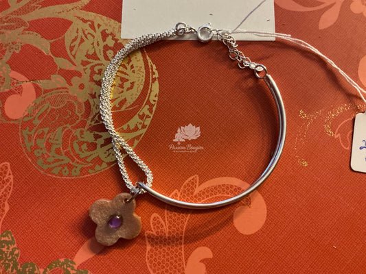 Bracelet semi rigide TREFLE